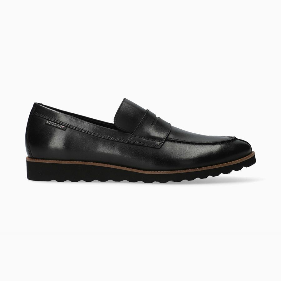 Mephisto VILFREDO Bőr Férfi Loafers - Fekete, HU-02985